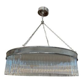 Visual Comfort Menil Large Polished Nickel Chandelier. Original Price: $5,670