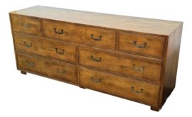 Vintage Henredon Artefacts Oak 8 Drawer Dresser