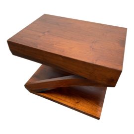 Hellman-Chang Z Collection Walnut Side Table