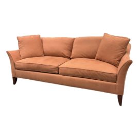 Stickley Broadway Terra Cotta Flared Arm Sofa