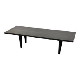 Oly Studio Live Edge Cerused Oak Wood Bench. Original Price: $3,000