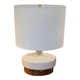 West Elm Mid Century Style Wood + Ceramic Table Lamp