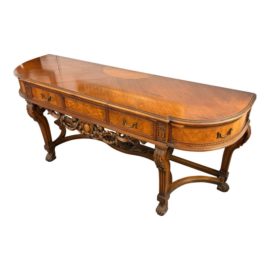 19th Century Antique Walnut + Inlays Sideboard