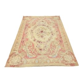 6ft X 8ft 5in Aubusson French Louis XVI + Flower Cartridge Tapestry/ Rug