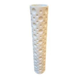 Bajari White Dimpled Porcelain Vase
