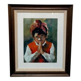 Gail Hicks 'Sat Siri Akal' Original Watercolor Painting