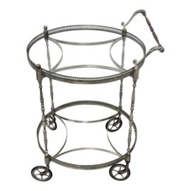 French Neoclassical Bar Cart. Original Price: $2,200