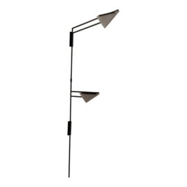 Kelly Wearstler for Visual Comfort Black Swing Double Arm Sconce