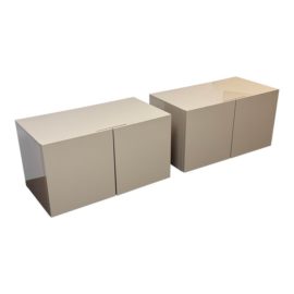 Poliform Modern Wall Mount Bedside Cabinets, a Pair. Original Price: $2,000