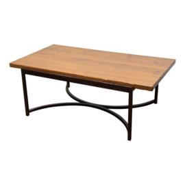 Stickley Furniture Pomona Oak + Iron Coffee Table