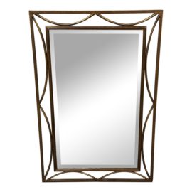 Pacific Coast Lighting Metal Brass Framed Wall Mirror