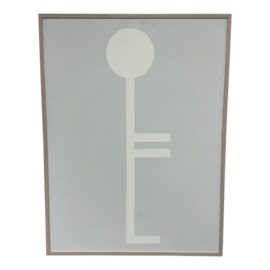 Circa 1987 Post Modern Minimalist Painting, Artist Unknown. Original Price: $1,200