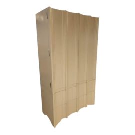 Oly Studio Jackson White Lacquered Two Piece Cabinet. Original Price: $8,000