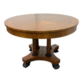 Baker Furniture Neoclassical Cherry Wood Extension Dining Table. Original Price: $4,000