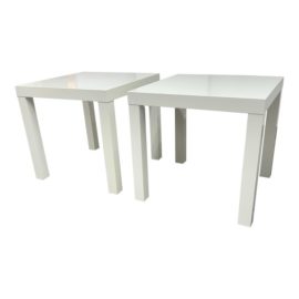 West Elm Parsons Square Dining Tables, a Pair. Original Price: $600