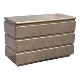 Custom Design Post Modern Gold Three Drawer Dresser. Original Price: $3,500