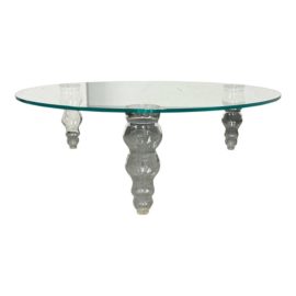 Piero Lissoni for Glas Italia Post Modern Round Coffee Table. Original Price: $3,270