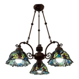 Quoizel Kami Tiffany-Style Downlight Dinette Chandelier