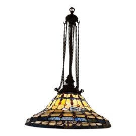 Vintage Tiffany Style Hanging Light Chandelier