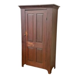 Late 19th Century American Red-Painted Pine Wardrobe. Original Price: $4,150