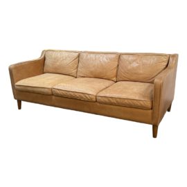 West Elm Hamilton Distressed Leather Sofa. Original Price: $2,500