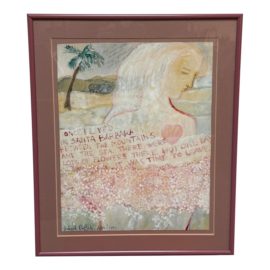 Judith Raffal Artoux Drawing With Poem Collage