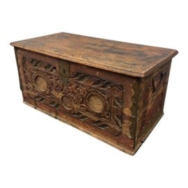 Antique Balinese Teak Wood Chest