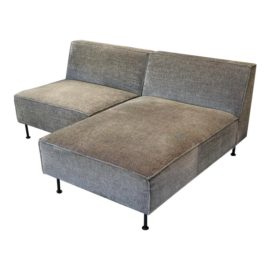 Crate & Barrel Strom Armless Two Piece Sectional. Original Price: $2,000