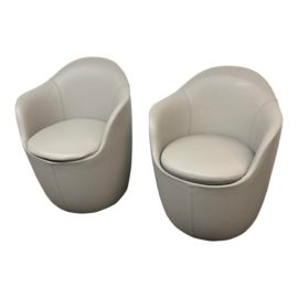 Hlynur Atlason for Design Within Reach Lina Swivel Chairs, a Pair. Original Price: $5,790