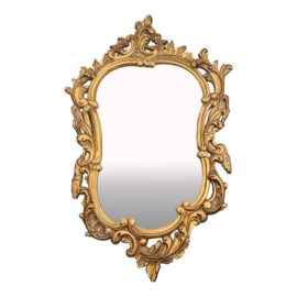 French Louis XVI Style Gold Finish Wall Mirror. Original Price: $3,000