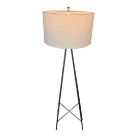 Harris Rubin Compass Torchére Stainless Steel Floor Lamp. Original Price: $3,000