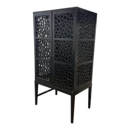 Ironies Black Circle Pattern Cabinet. Original Price: $4,500