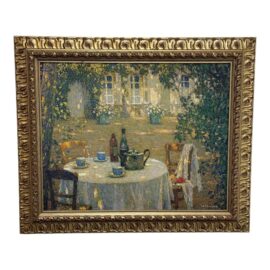 Circa 1990's Henri Le Sidaner "The Table in the Sun (La Table Au Soleil), 1911 Reproduction Print #111/980