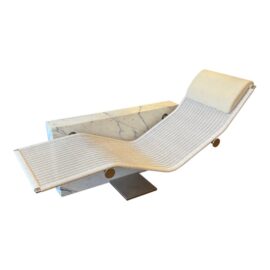 Kreoo by Decormarmi Vis-A-Vis Marble + Rattan Floating Chaise. Original Price: $16,375