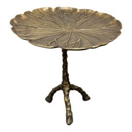NEW Brownstone Toulouse Bronze Lily Pad Side Table. Original Price: $1,200