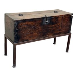 18th Century Antique Korean Rosewood Coin Chest