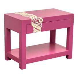 NEW DWM Maloos Custom Design Hannah Magenta Nightstand. Original Price: $1,250