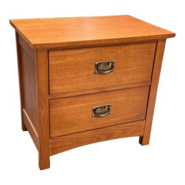 Mission Style Two-Drawer Nightstand