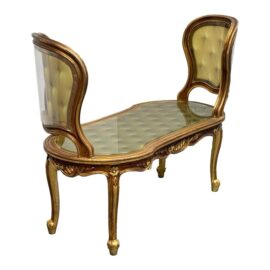 NEW DWM Maloos Custom Design Love Vis-A-Vis Tufted Bench. Original Price : $5,600