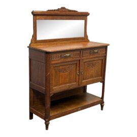 Antique Oak Sideboard + Mirror. Original Price: $2,000