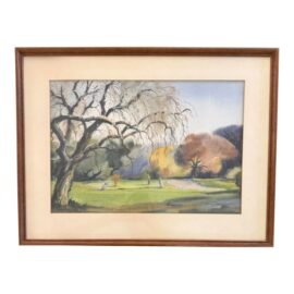 Rene Weaver (The 13th at Stanford) Watercolor Original Signed
