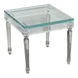 NEW DWM Maloos Custom Design Clearly Louis Side Table. Original Price: $1,820