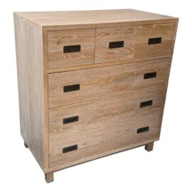 Contemporary Cerused Oak 6-Drawer Dresser