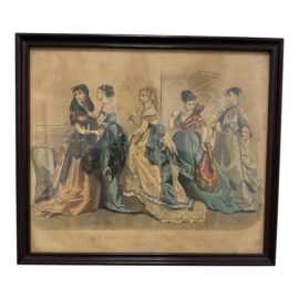 Circa May 1868, Antique Les Modes Parisiennes Print From Peterson's Magazine