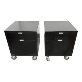 Room & Board Linear Collection Rolling File Cabinets, Pair