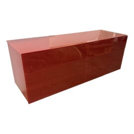 Piero Lissoni for Porro Six Drawer Red Glass Box Dresser