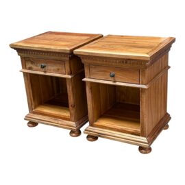 Geoffrey Hawkes for Restoration Hardware St. James Open Nightstands, a Pair. Original Price: $2,040