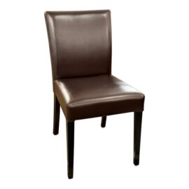 Crate and Barrel Espresso Brown Leather Dining Chair. Original Price: $300