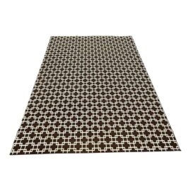 10ft 6 in X 14ft Large Rembrandt Geometric Brown + White Area Rug