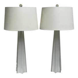 Moniker Plantation Comet Table Lamps, a Pair. Original Price: $920